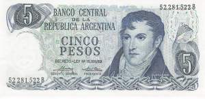 Argentinien p294b  5 Pesos 1974